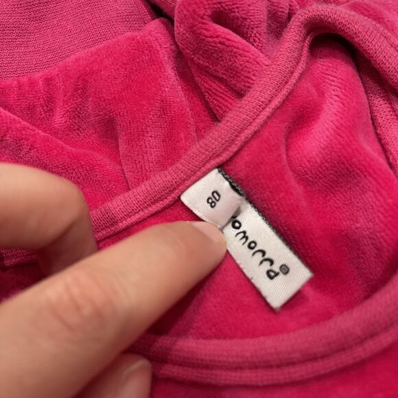 Maxomorra Cat Pink Velour Tank Dungarees - Picture 8 of 9